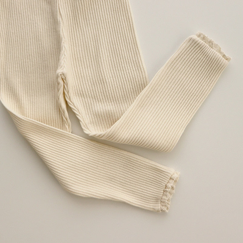 Pantalones de punto acanalados para bebés 0-24 meses