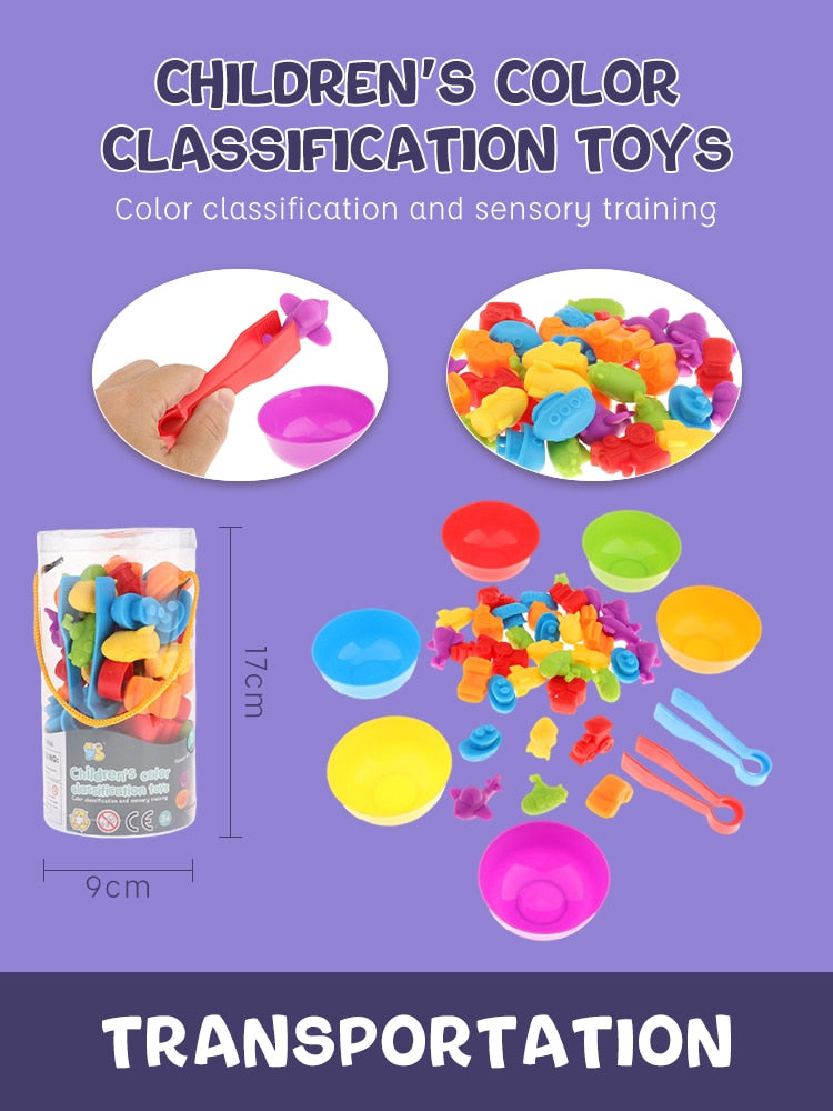 Juego de arcoíris para niños, juguete educativo sensorial Montessori, rompecabezas para bebés